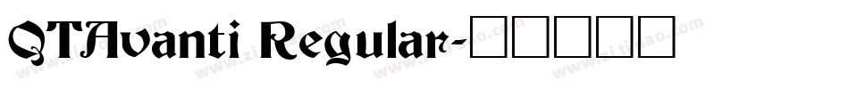 QTAvanti Regular字体转换